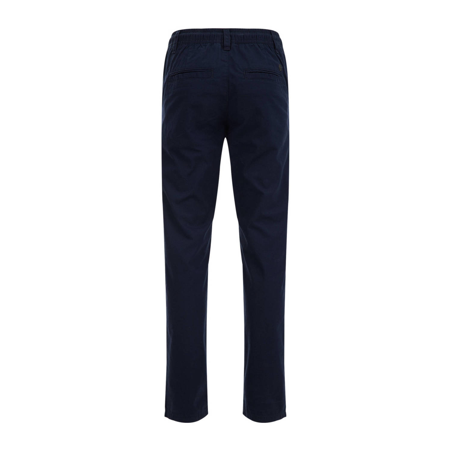 WE Fashion tapered fit broek donkerblauw