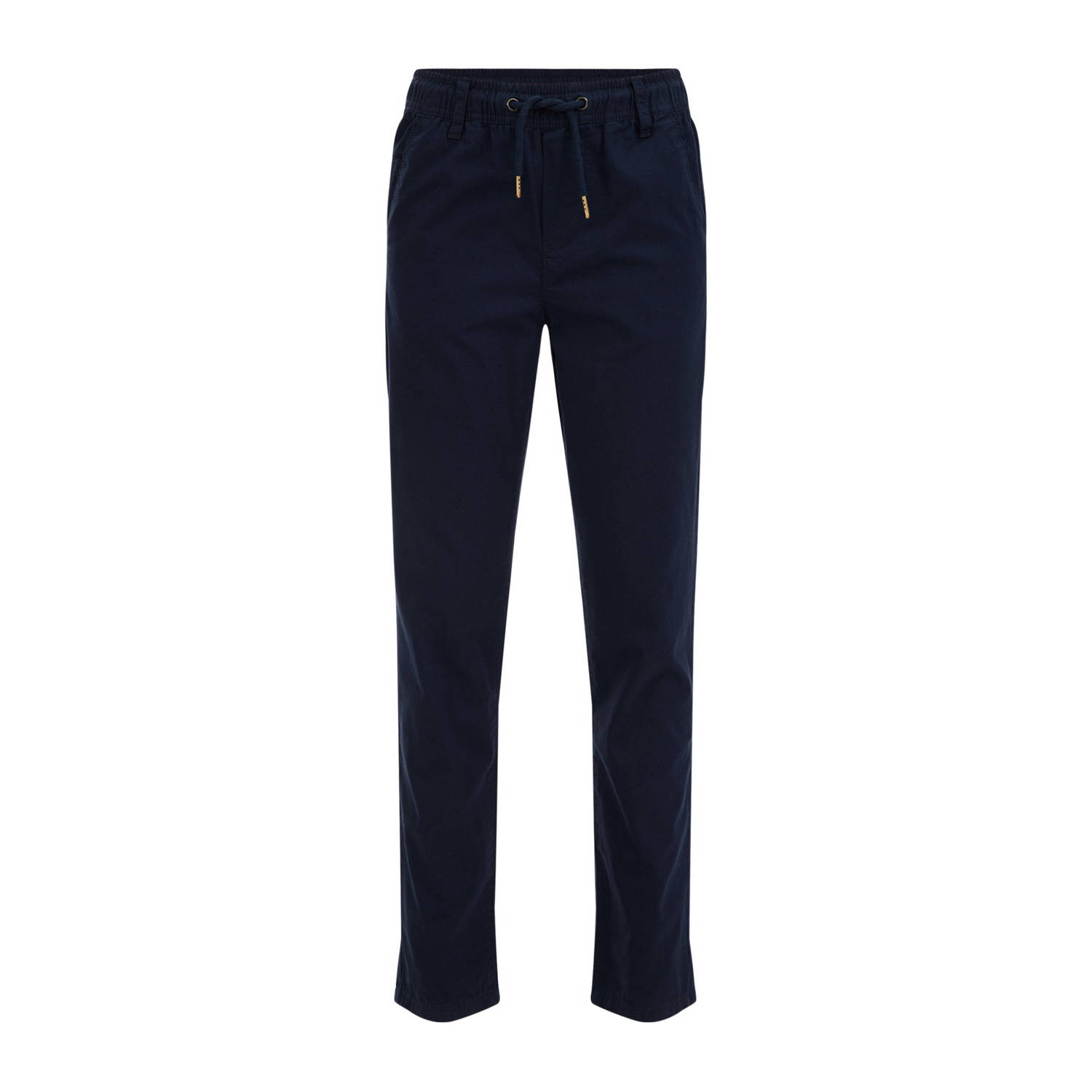 WE Fashion tapered fit broek donkerblauw