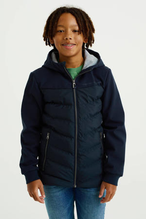 tie-dye gewatteerde winterjas heavy blue