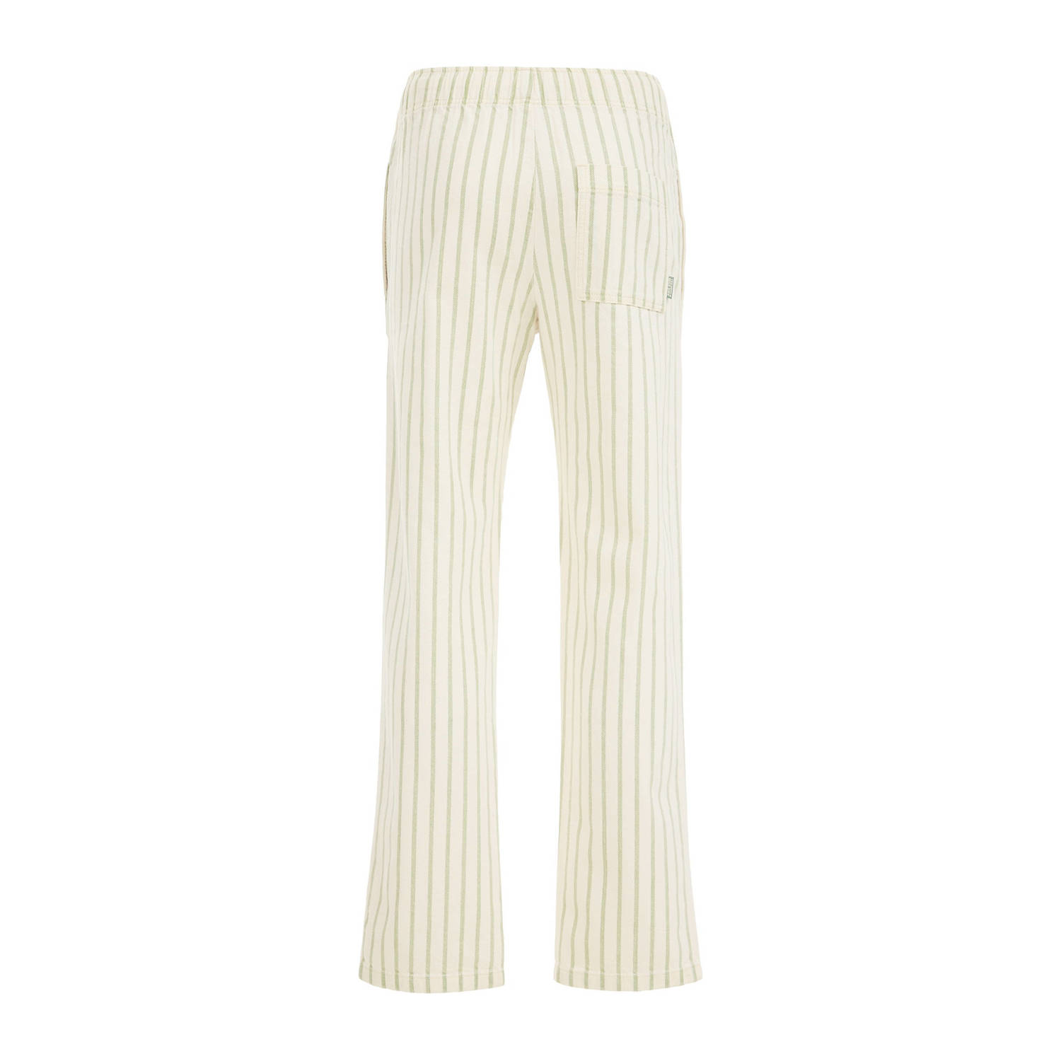 WE Fashion gestreepte straight fit broek ecru