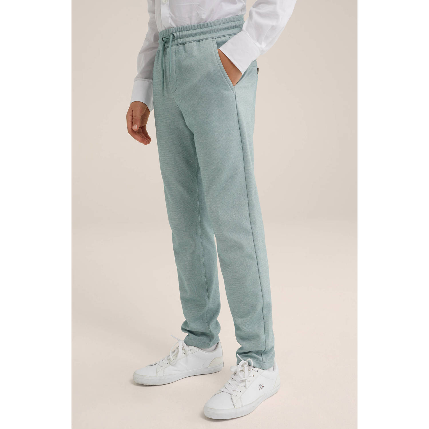 WE Fashion slim fit joggingbroek mintgroen