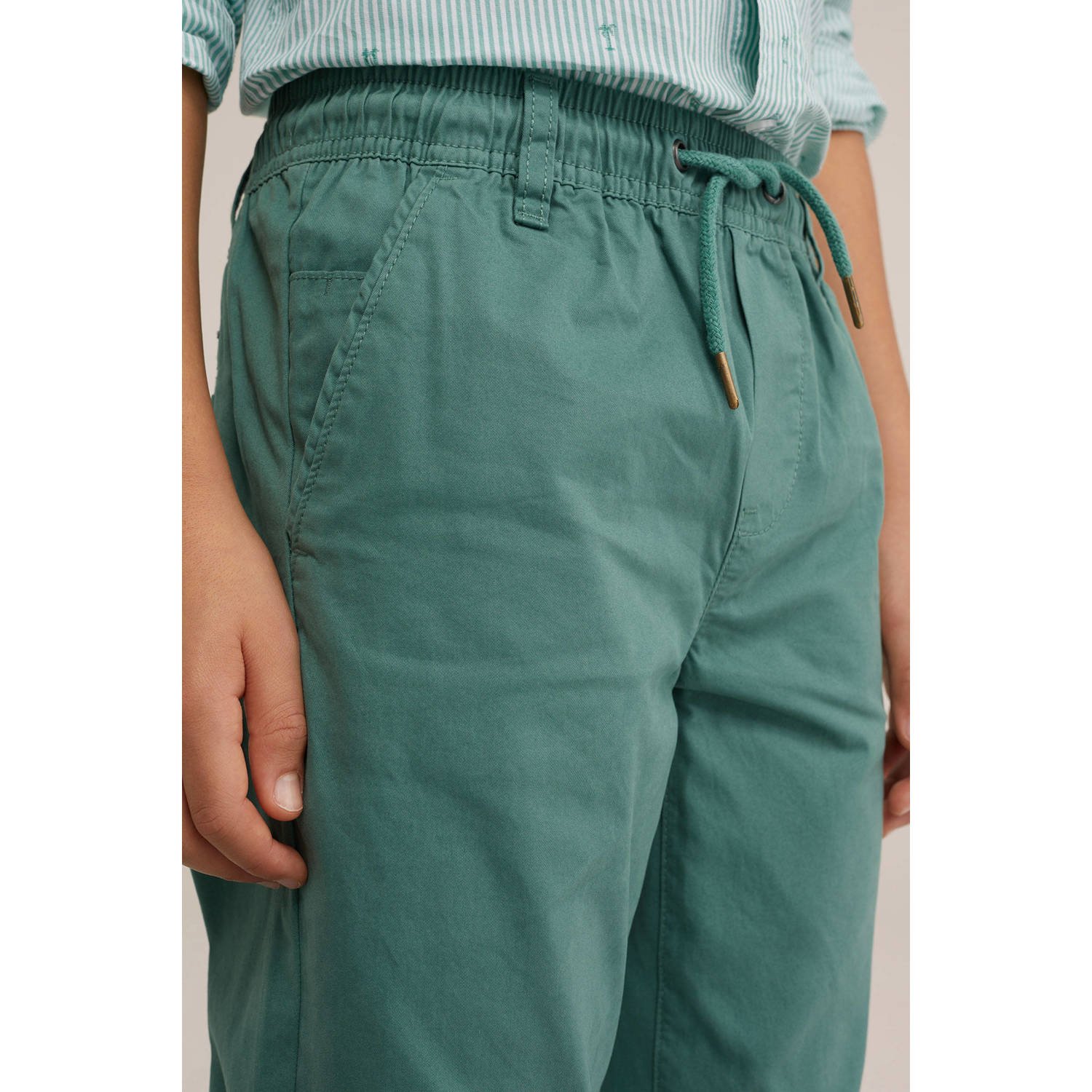 WE Fashion tapered fit broek groen