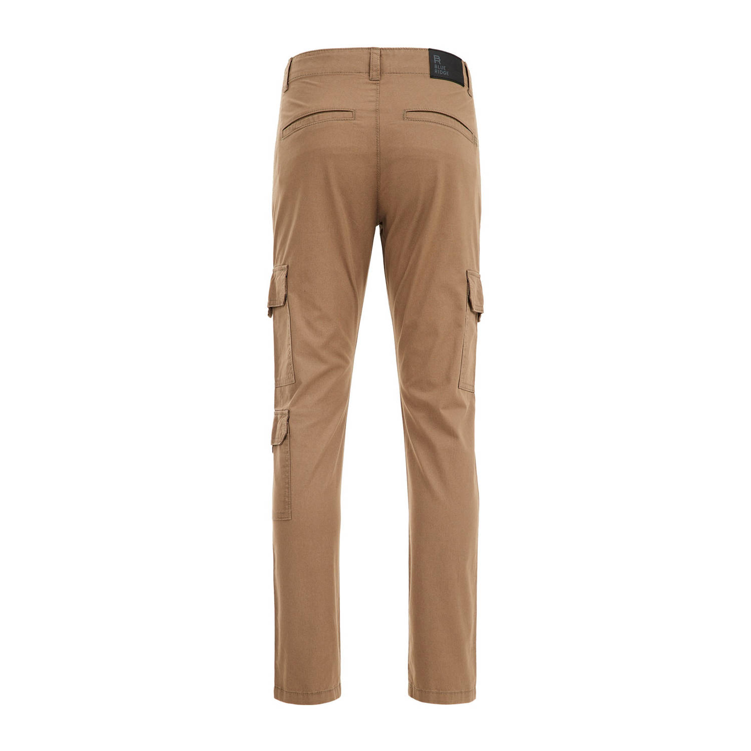 WE Fashion tapered fit cargobroek kaki