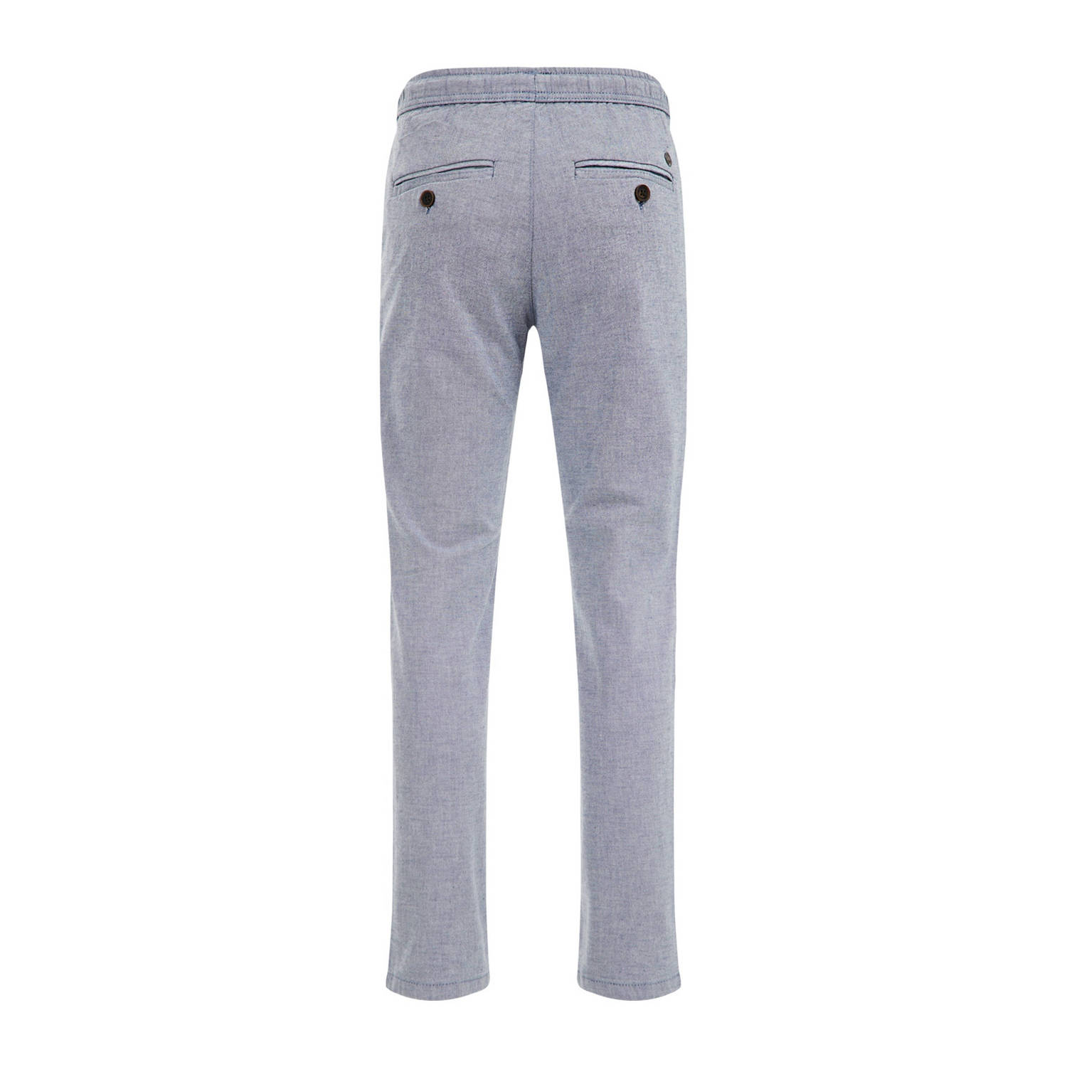 WE Fashion gemêleerde tapered fit broek grijs