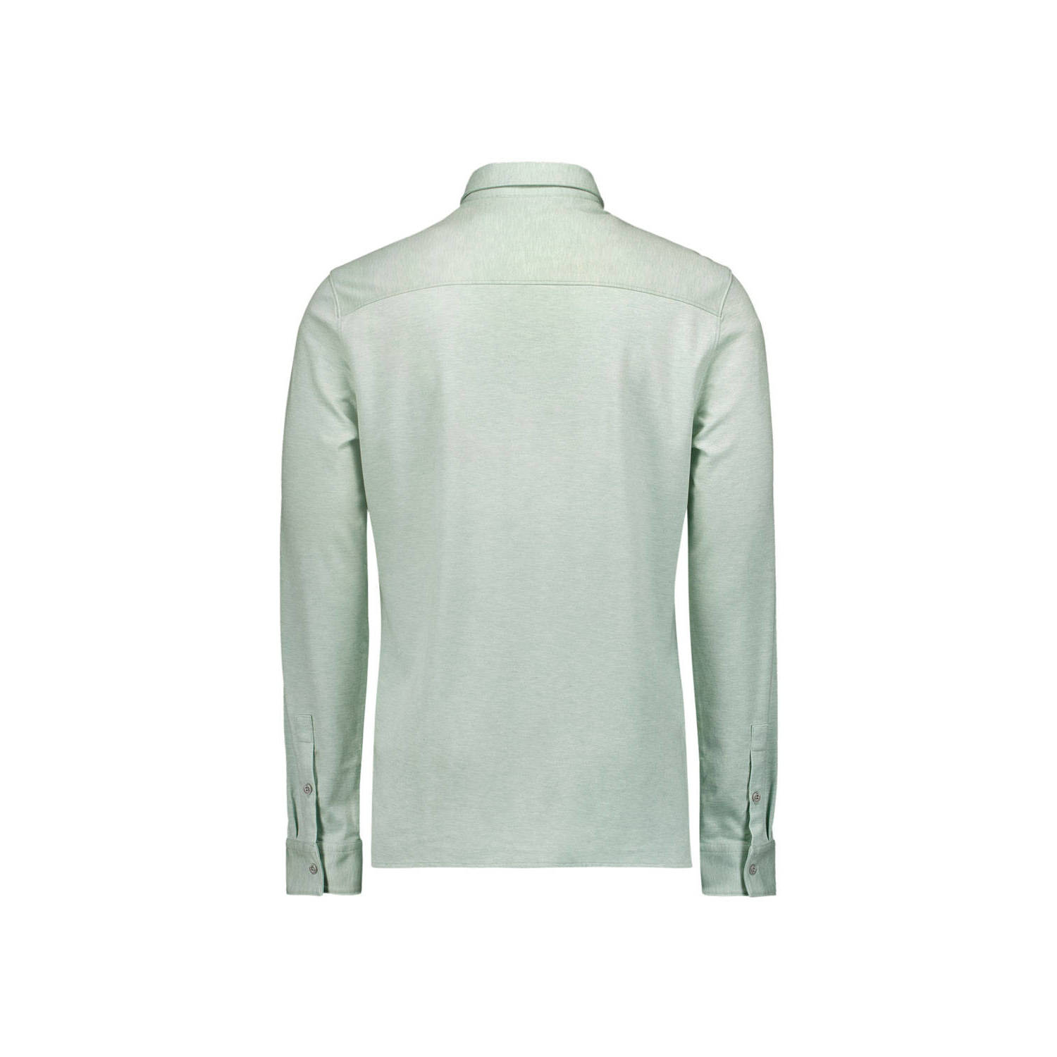 No Excess gemêleerd regular fit overhemd mint