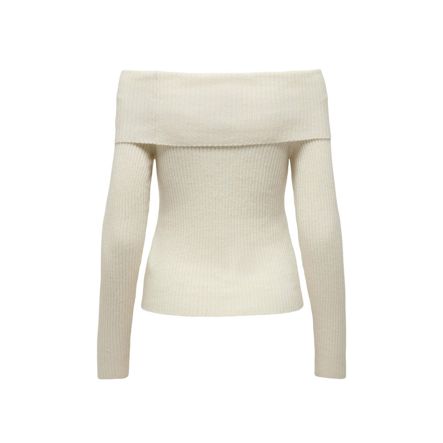 ONLY ribgebreide off shoulder top ONLKATIA offwhite