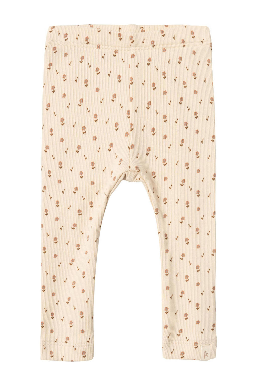 Witte meisjes LIL' ATELIER BABY baby regular fit broek van katoen met elastische tailleband en bloemenprint