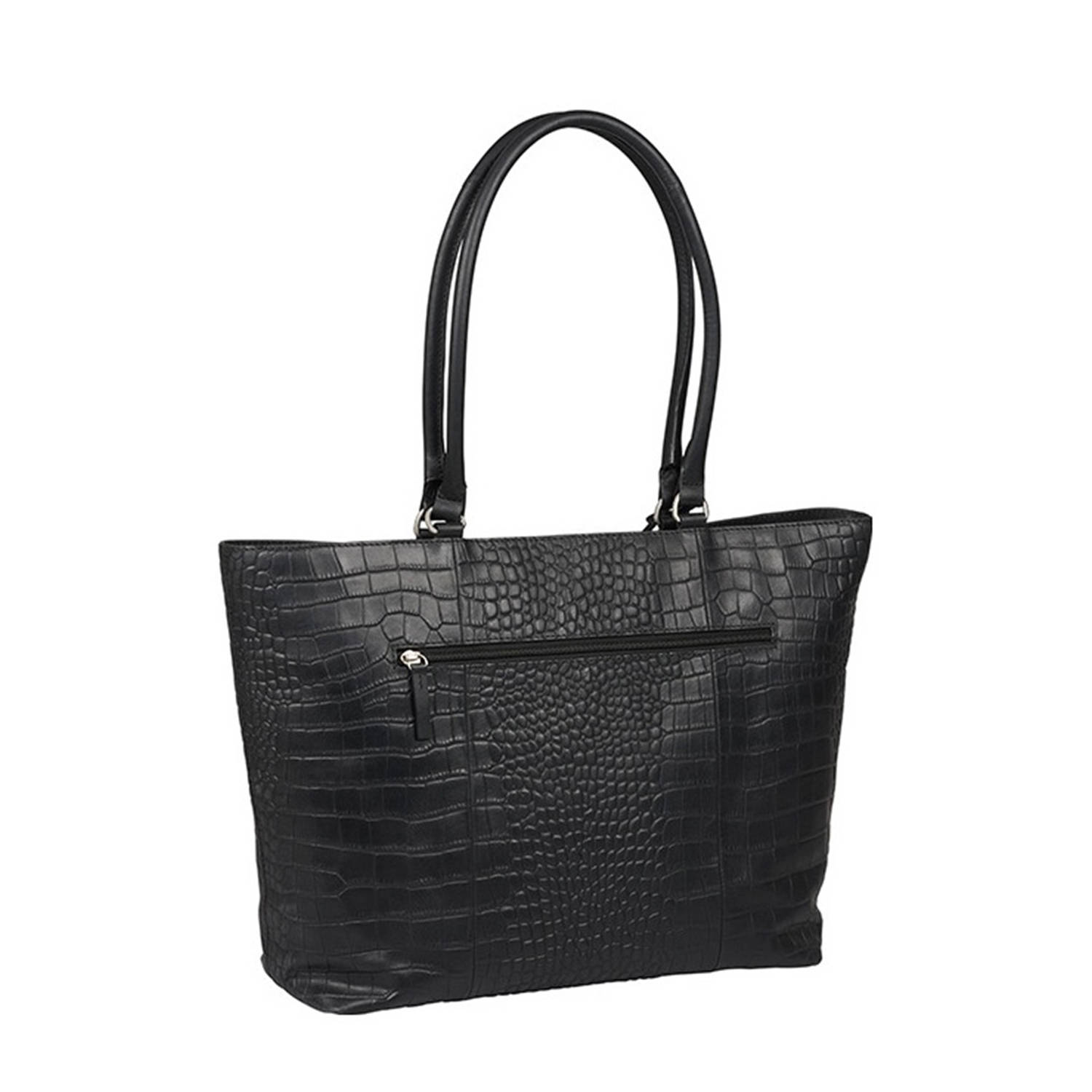 BURKELY leren shopper Cool Colbie zwart