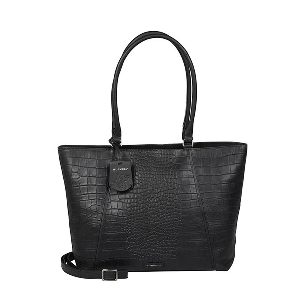 BURKELY leren shopper Cool Colbie zwart