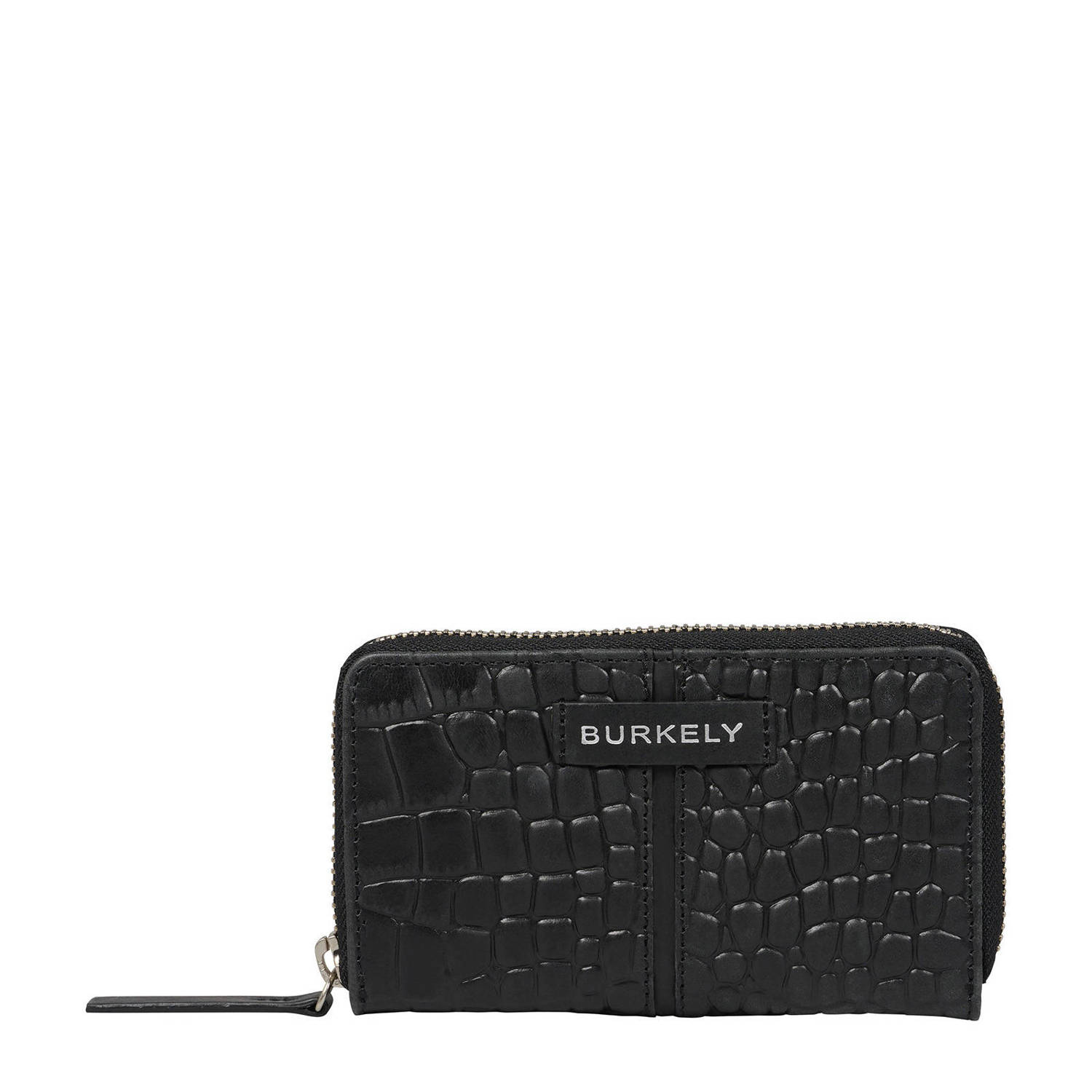 BURKELY leren portemonnee Cool Colbie met crocoprint zwart