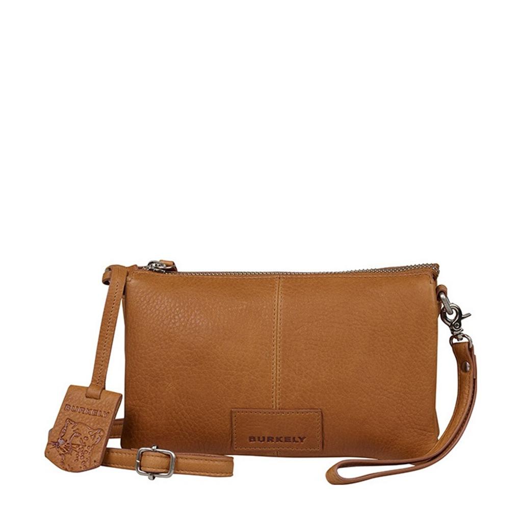 BURKELY leren crossbody tas Soft Skylar cognac