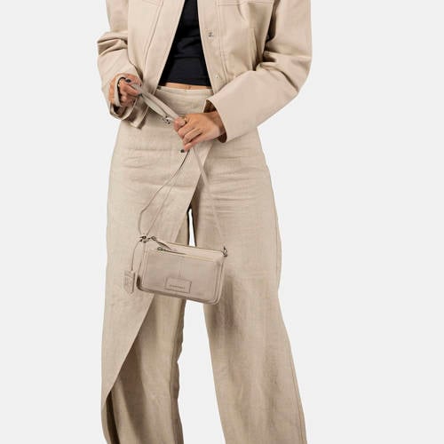 BURKELY leren crossbody tas Soft Skylar beige afbeelding