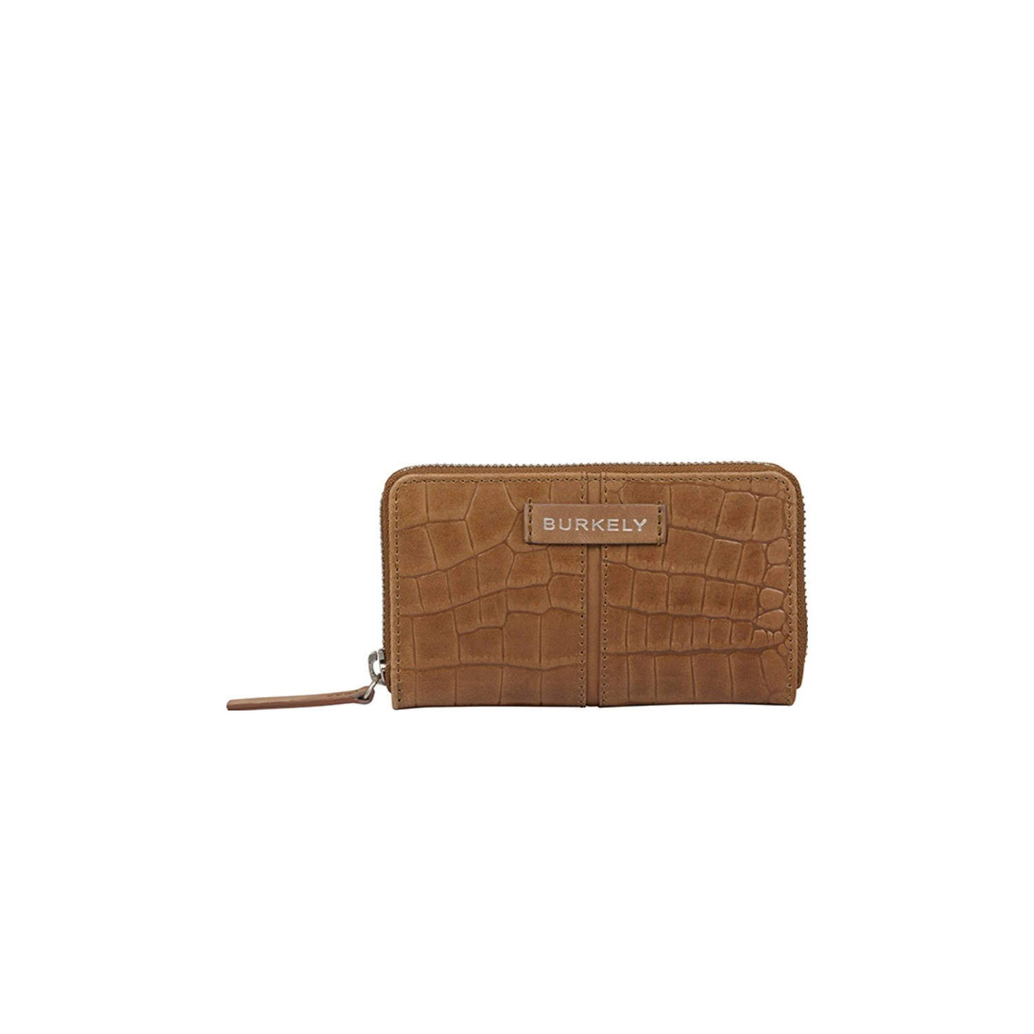 BURKELY leren portemonnee Cool Colbie met crocoprint cognac