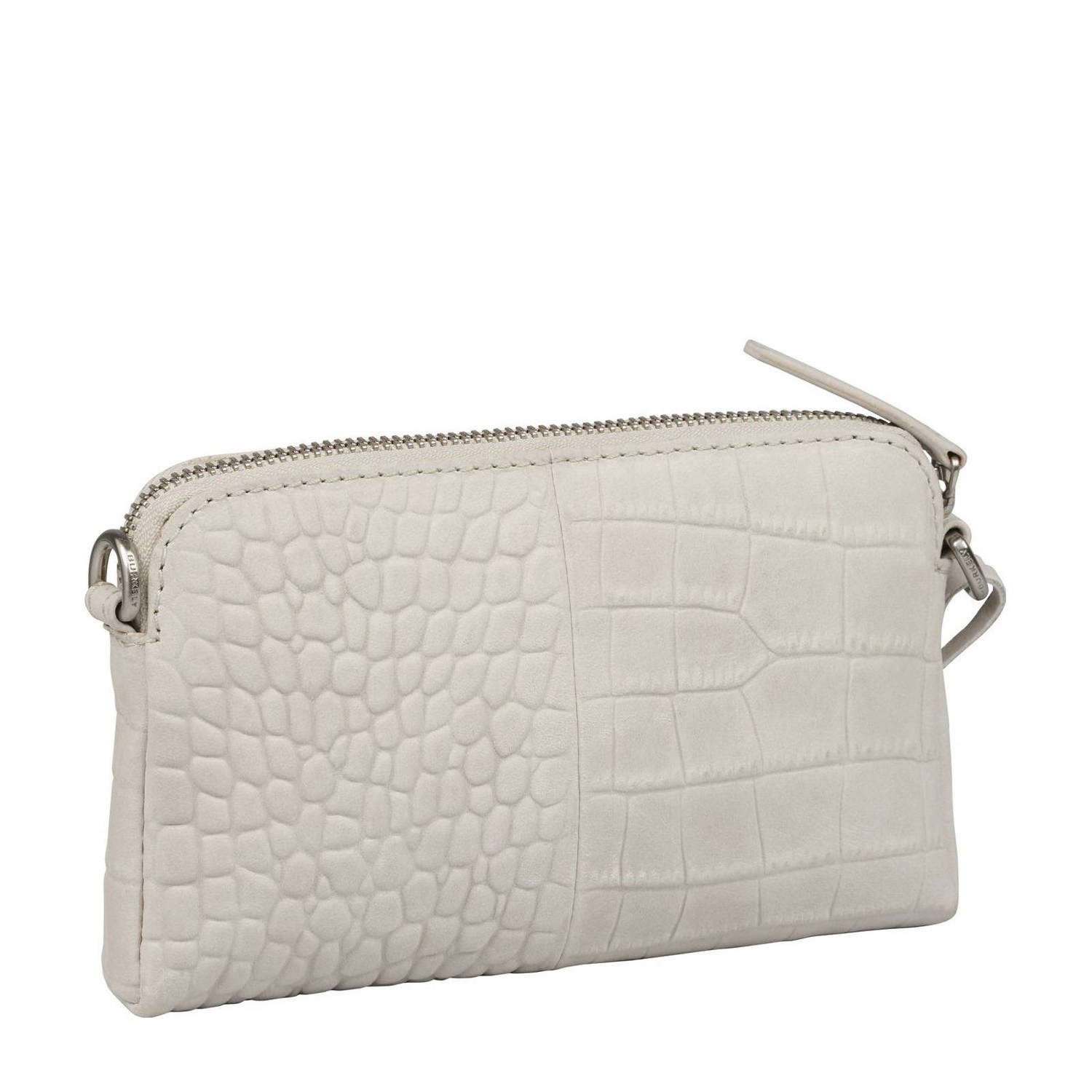 BURKELY leren crossbody tas Cool Colbie met crocoprint ecru