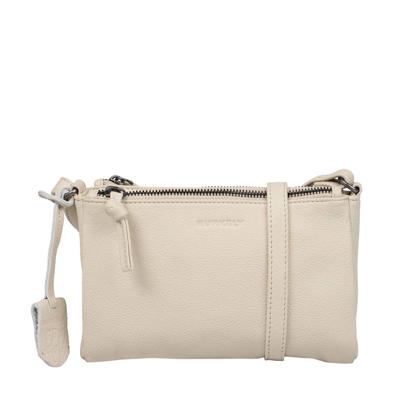 BURKELY leren crossbody tas Lush Lucy ecru