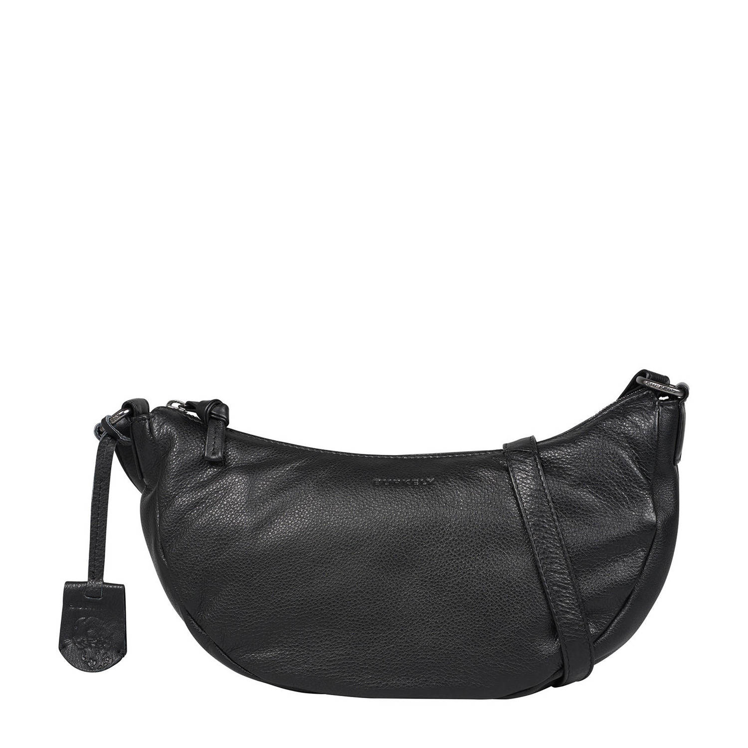 BURKELY leren crossbody tas Lush Lucy zwart