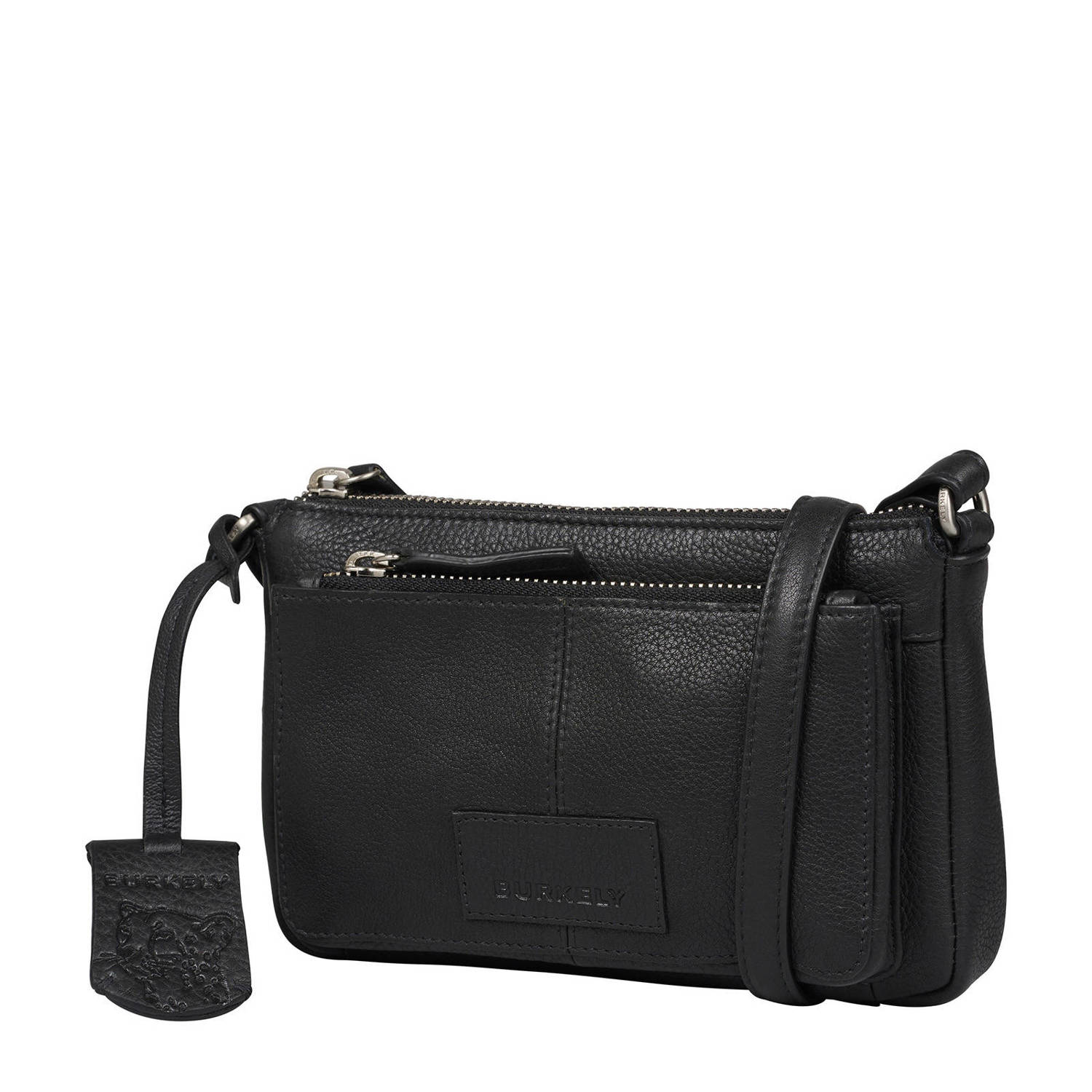 BURKELY leren crossbody tas Soft Skylar zwart