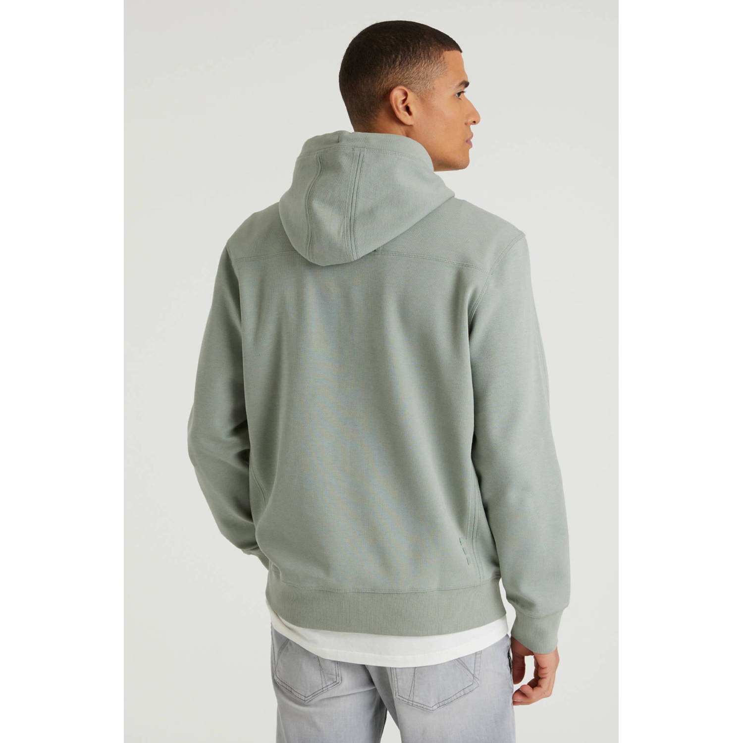 CHASIN' hoodie HARPER met logo lichtgroen