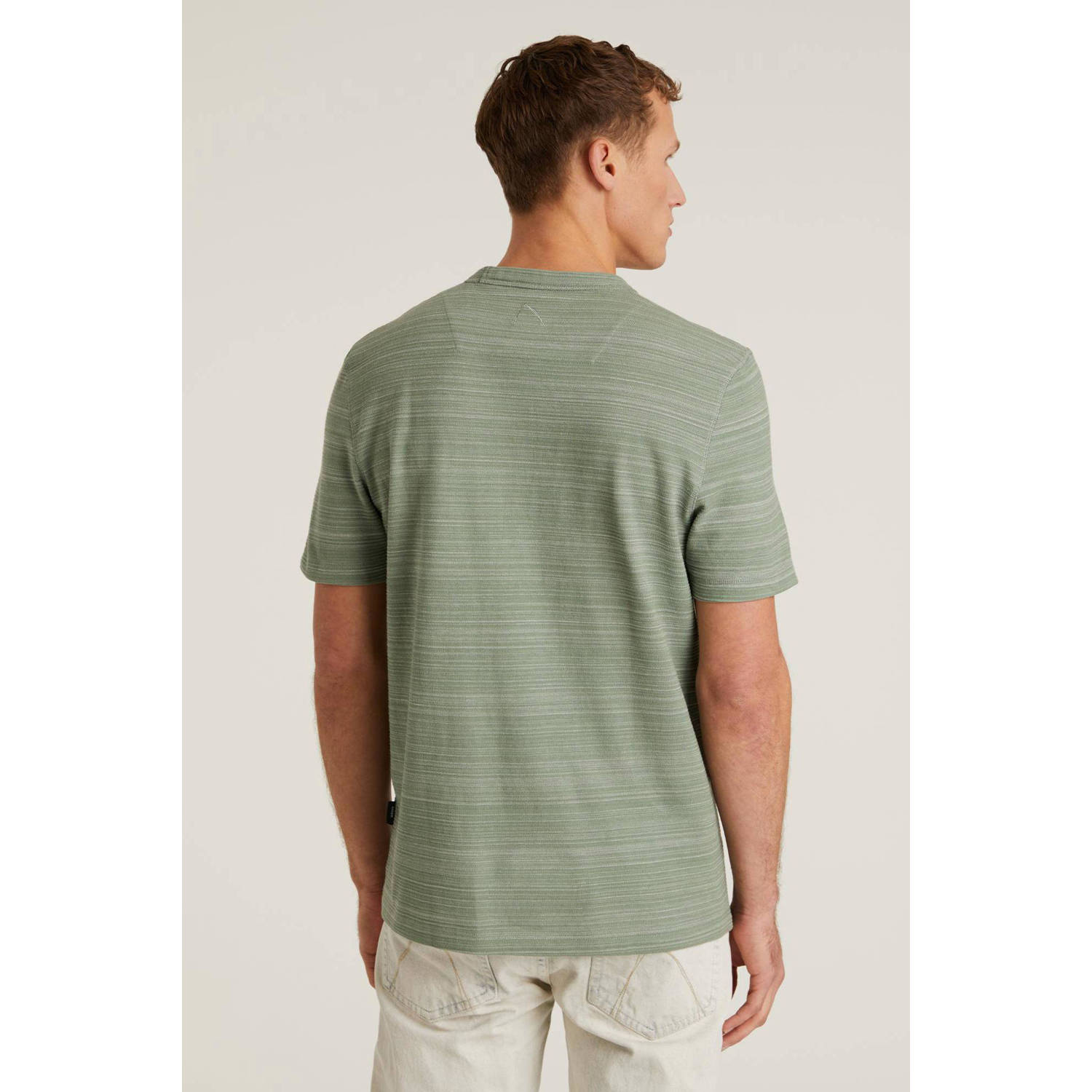 CHASIN' T-shirt met ingebreid patroon groen