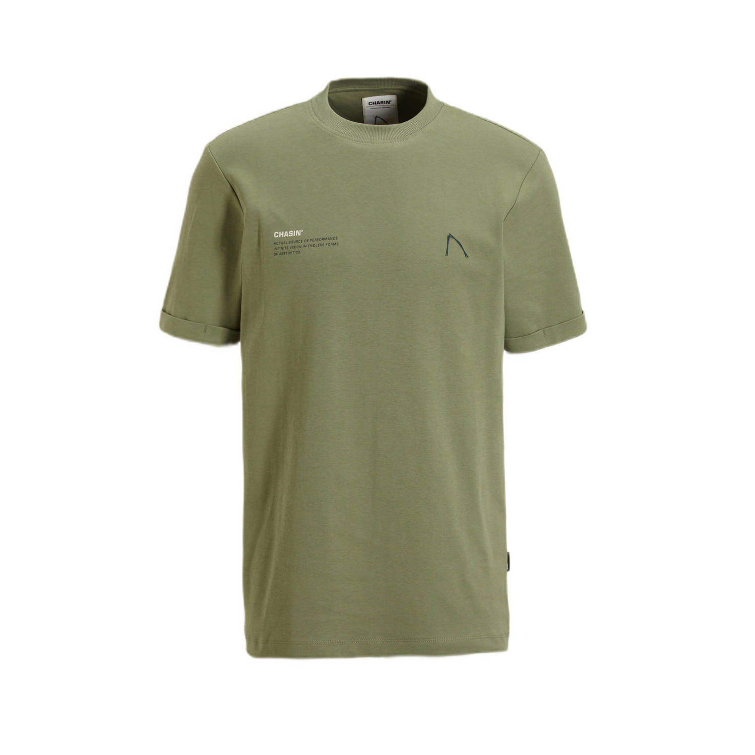 CHASIN' regular fit T-shirt Reco met backprint army