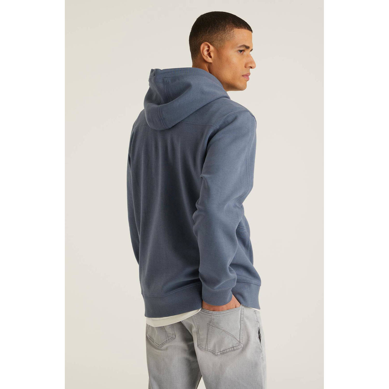 CHASIN' hoodie HARPER met logo medium blue