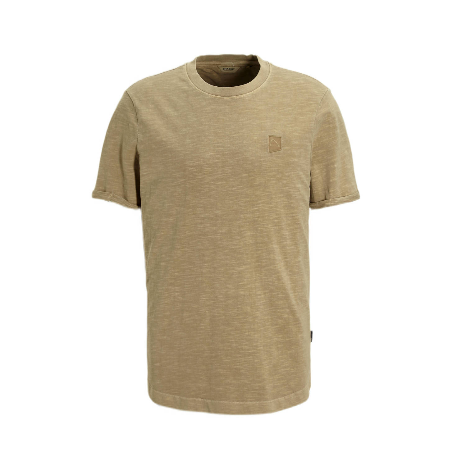 Chasin Brody Slub Korte Mouw T-shirt Brown Heren