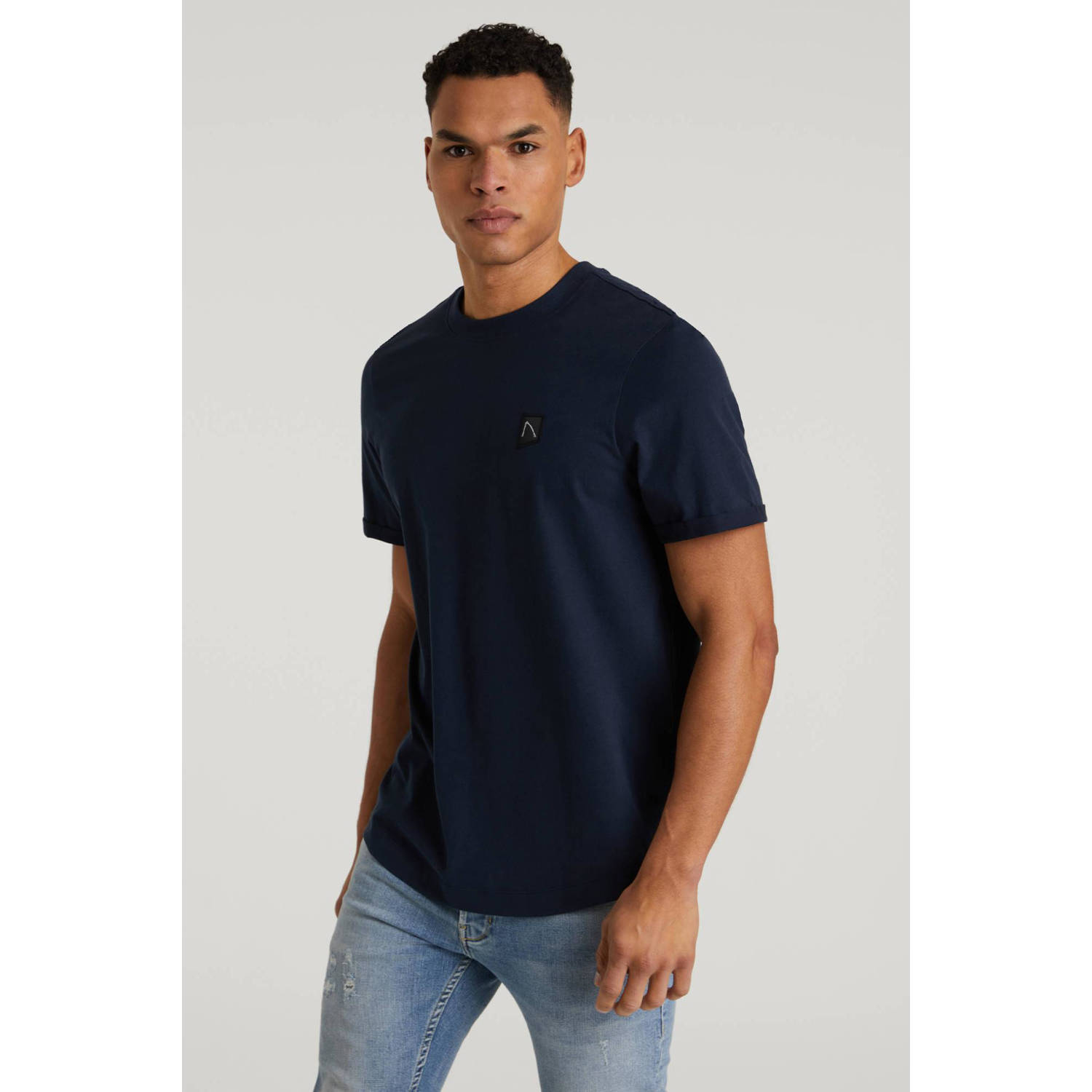 CHASIN' regular fit T-shirt Brody met logo dk blue