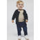 NAME IT BABY katoenen gebreid vest - donkerblauw
