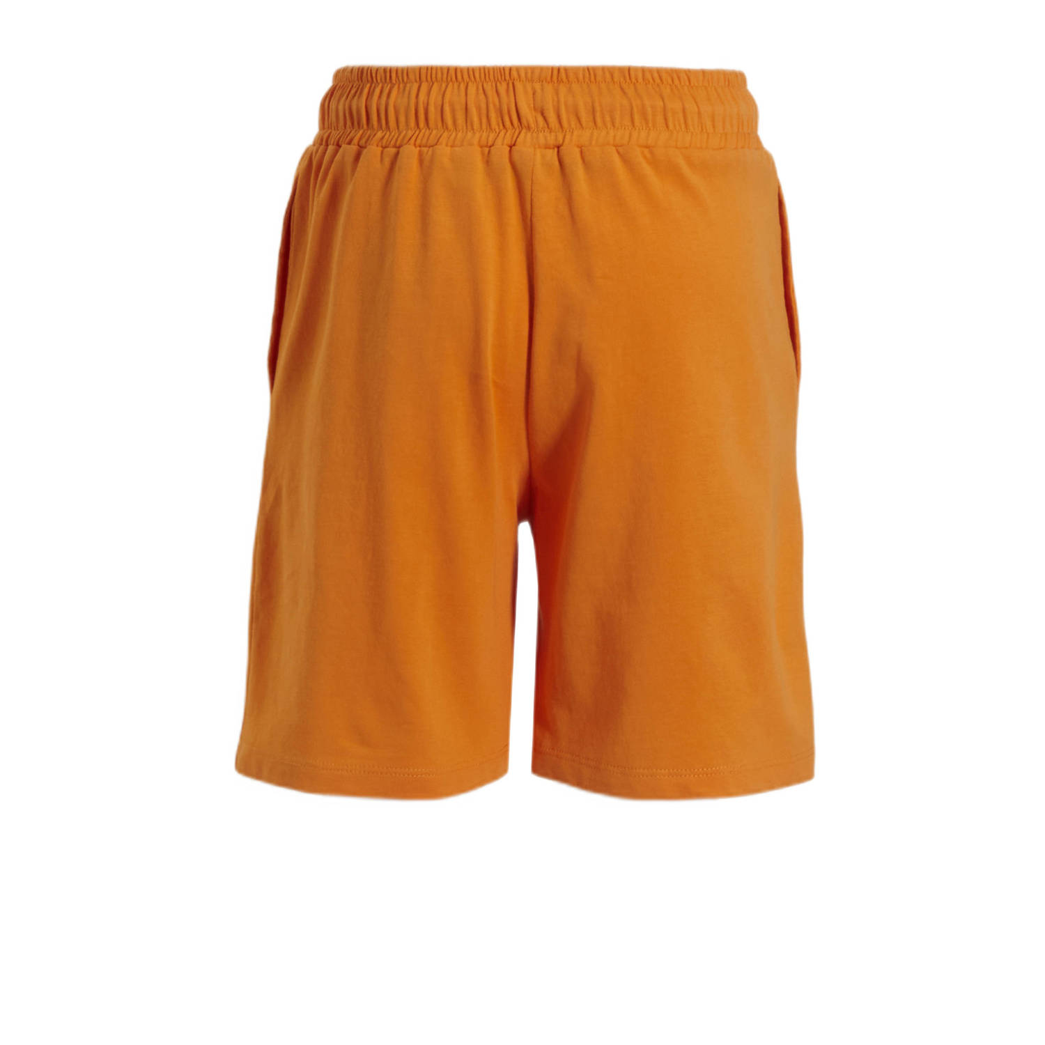 anytime sweatshort met printopdruk oranje