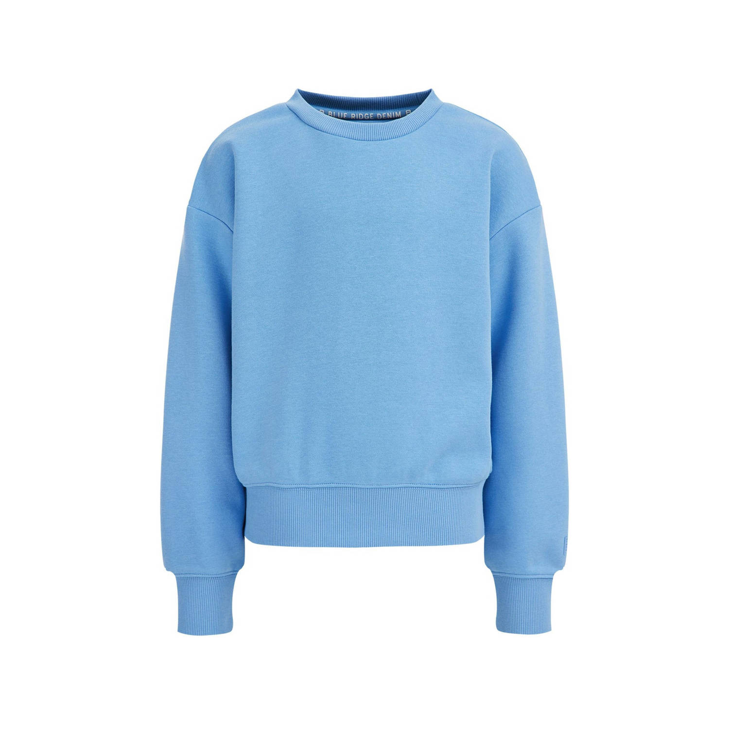 WE Fashion Blue Ridge sweater lichtblauw Effen 110 116