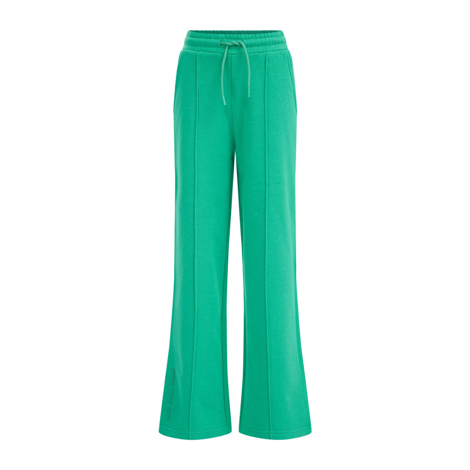 WE Fashion Blue Ridge straight fit broek groen Meisjes Sweat Effen 104