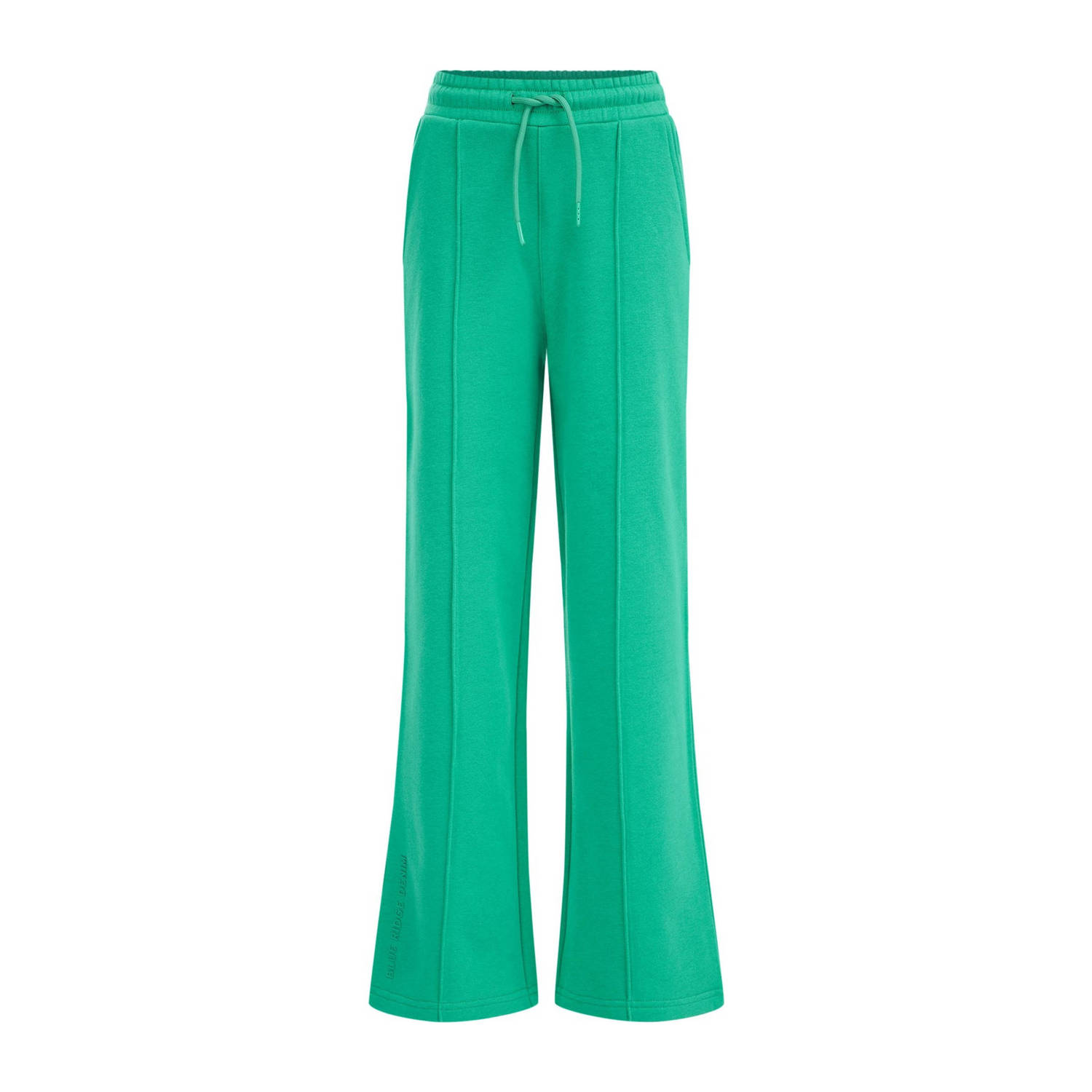 WE Fashion Blue Ridge straight fit broek groen Meisjes Sweat Effen 104