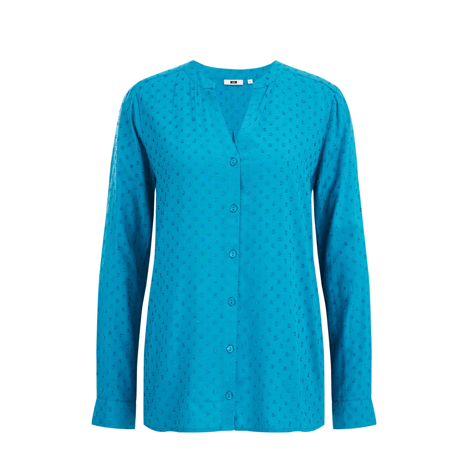 WE Fashion blouse met textuur blauw