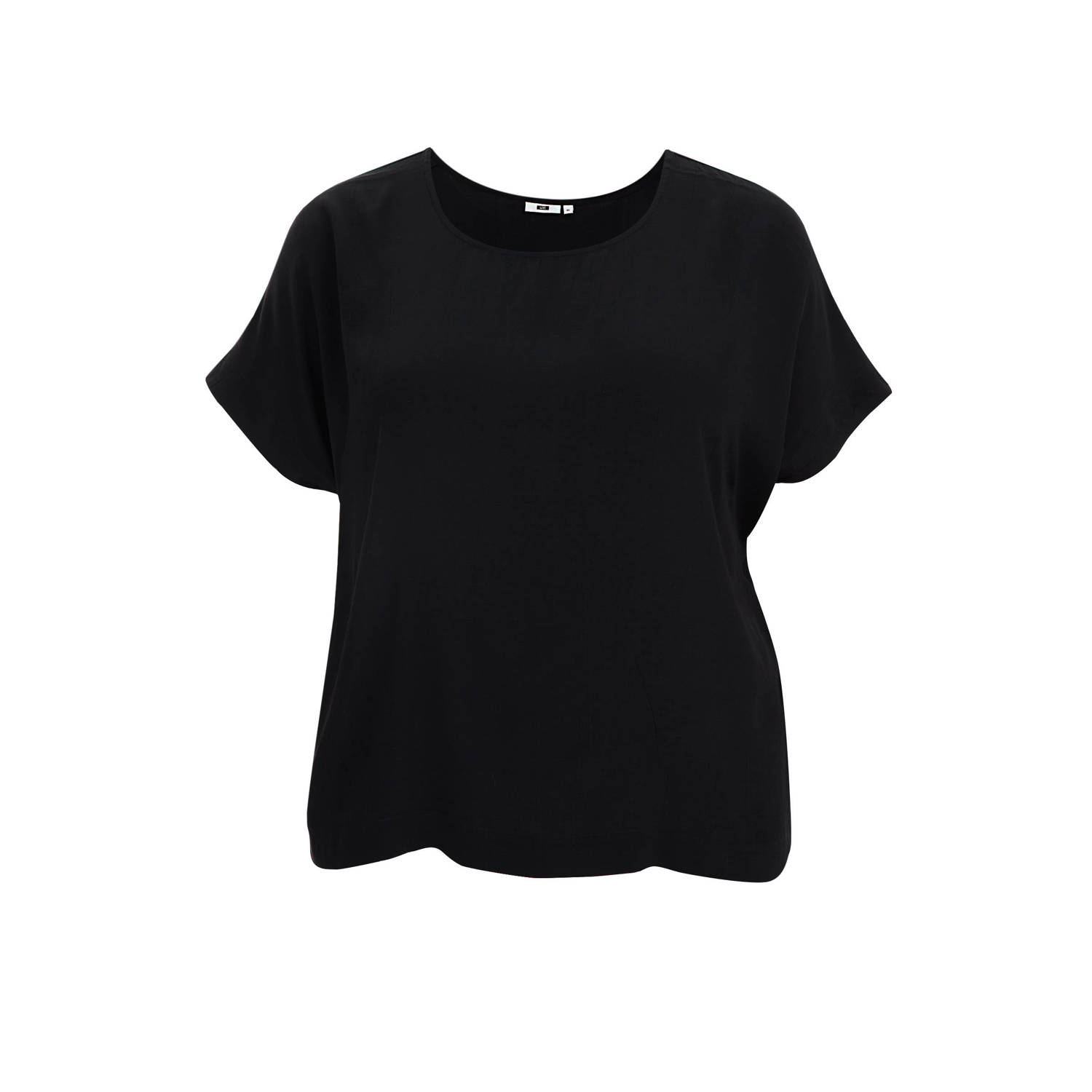 WE Fashion Curve T-shirt zwart