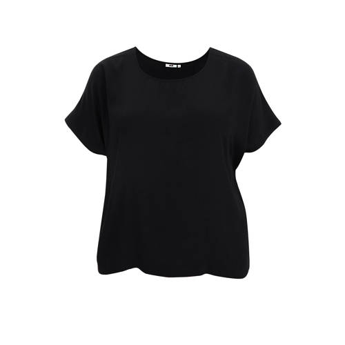WE Fashion Curve T-shirt zwart