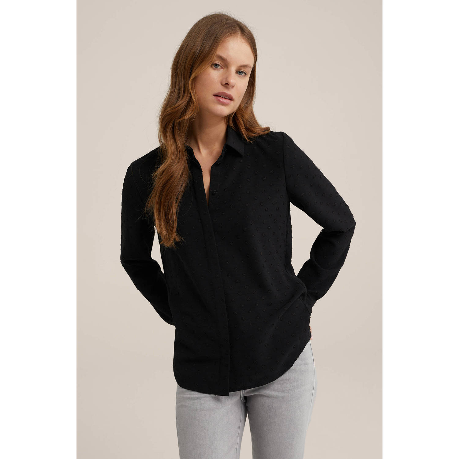 WE Fashion geweven blouse zwart