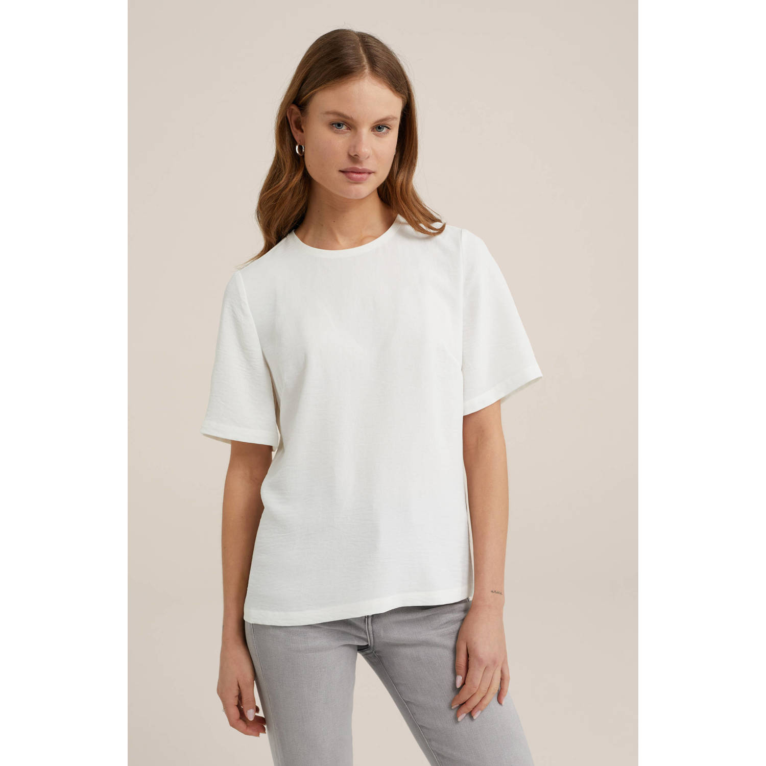 WE Fashion geweven top wit