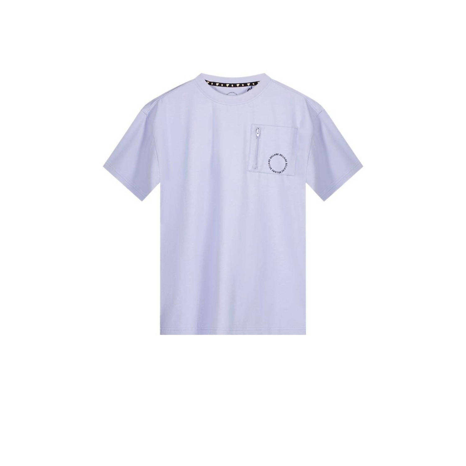 Bellaire T-shirt lavendelblauw Jongens Katoen Ronde hals Effen 158 164