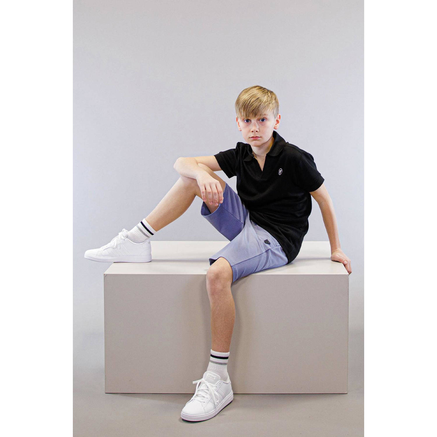 Bellaire regular fit sweatshort vergrijsdblauw