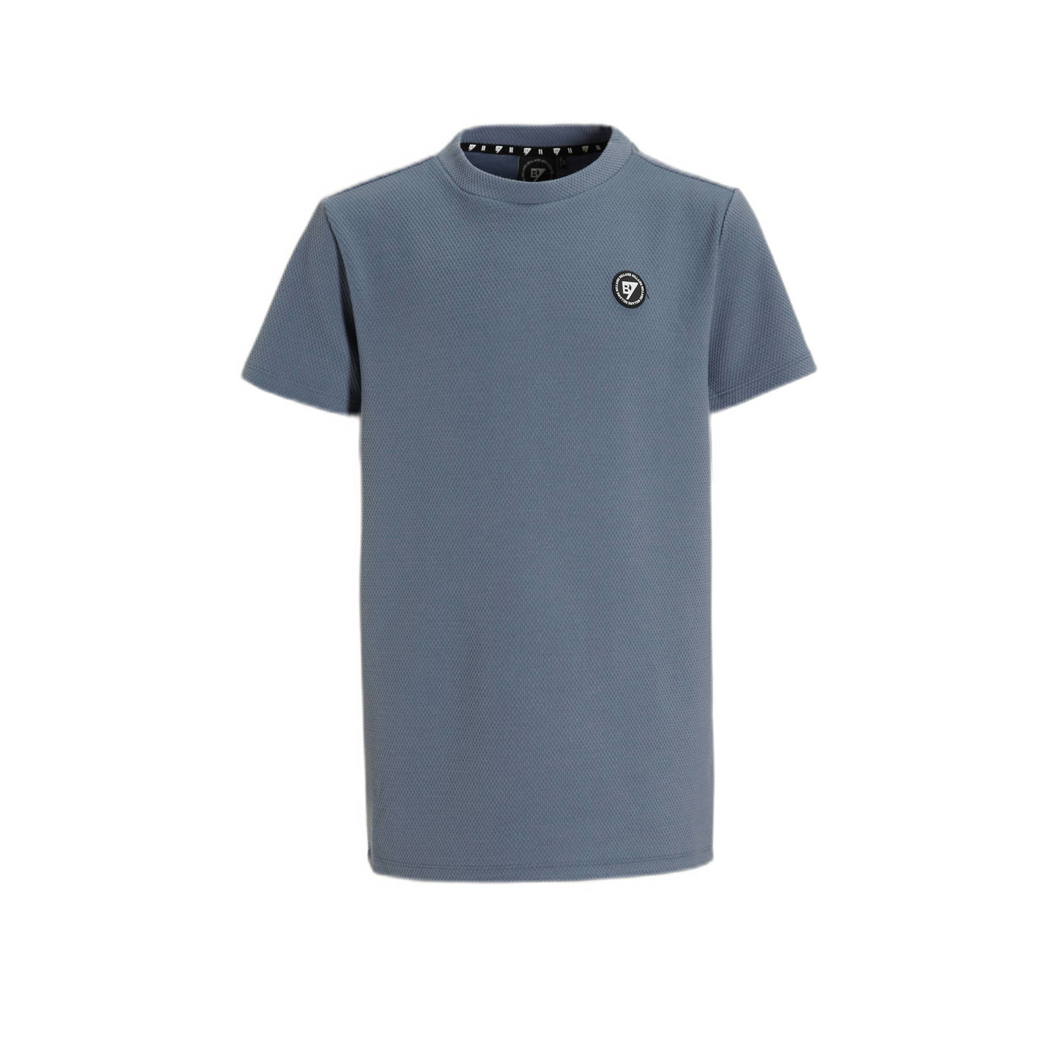 Bellaire T-shirt met printopdruk grijsblauw Jongens Stretchkatoen Ronde hals 134 140