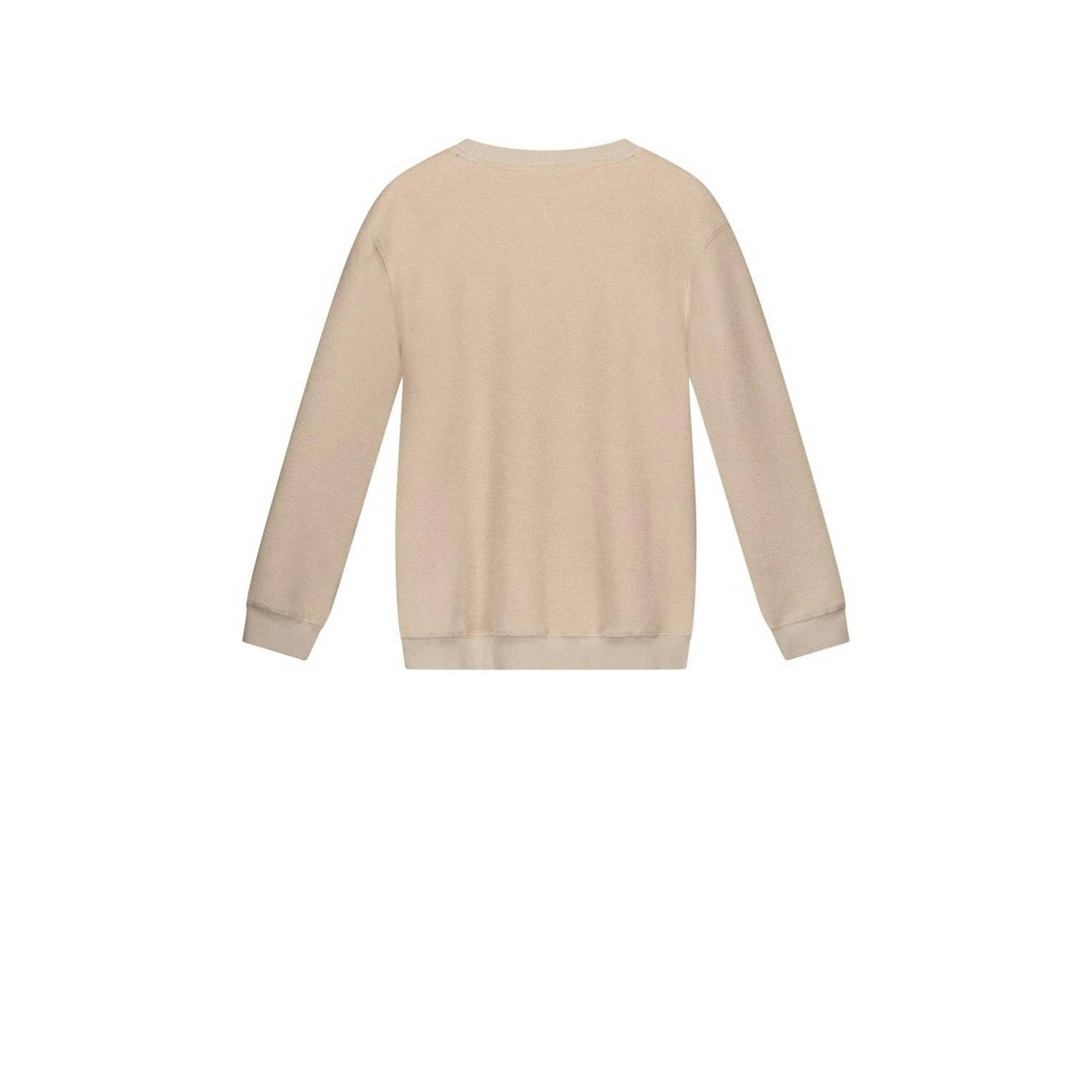 Bellaire sweater met logo beige