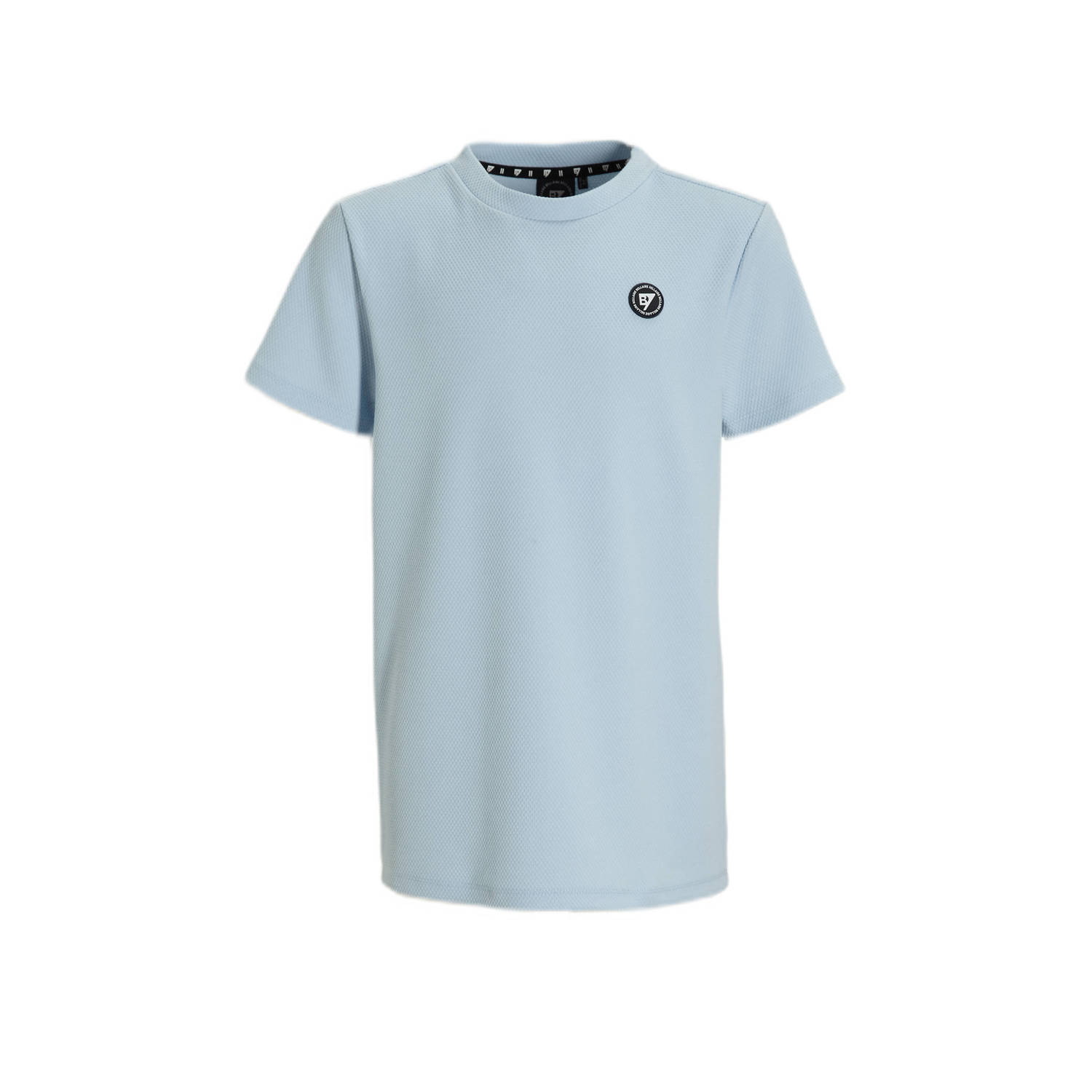 Bellaire T-shirt met printopdruk lichtblauw Jongens Stretchkatoen Ronde hals 122 128