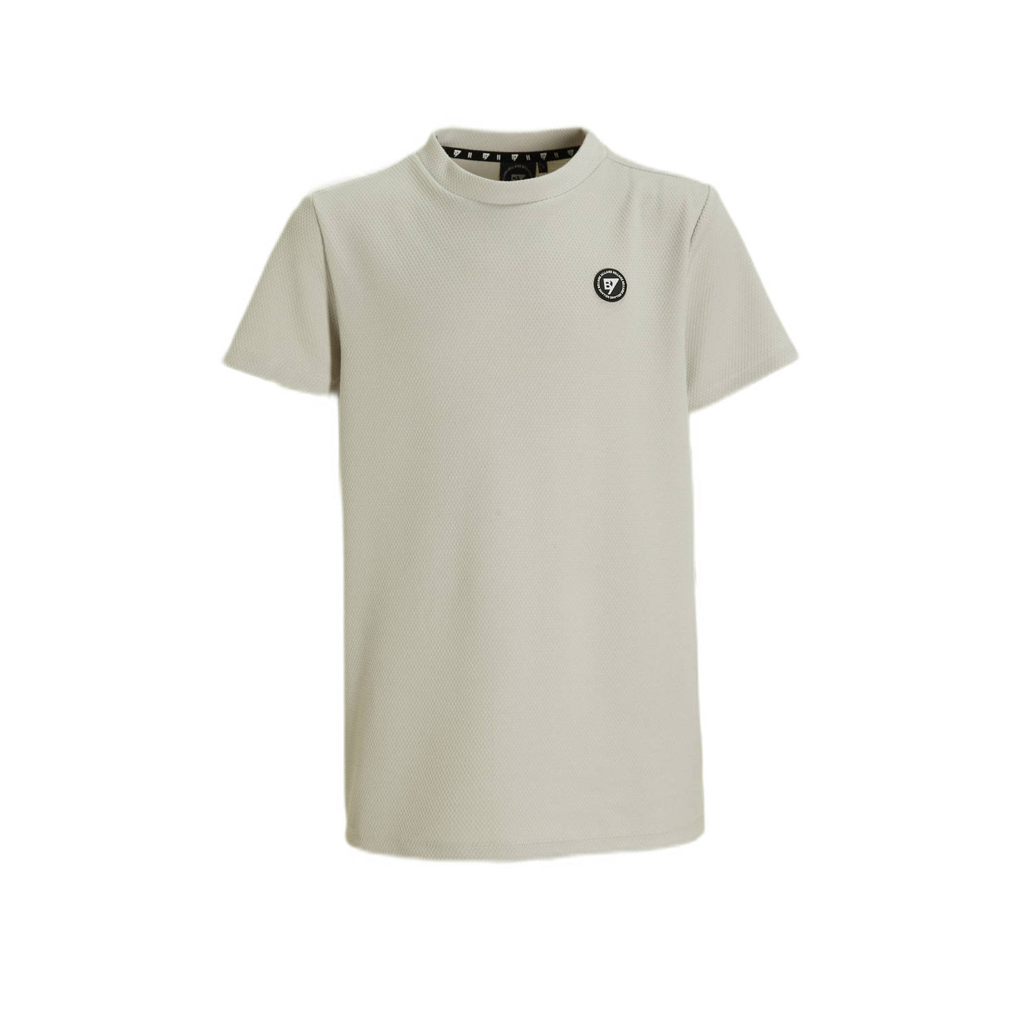Bellaire T-shirt met printopdruk lichtgrijs Jongens Stretchkatoen Ronde hals 122 128