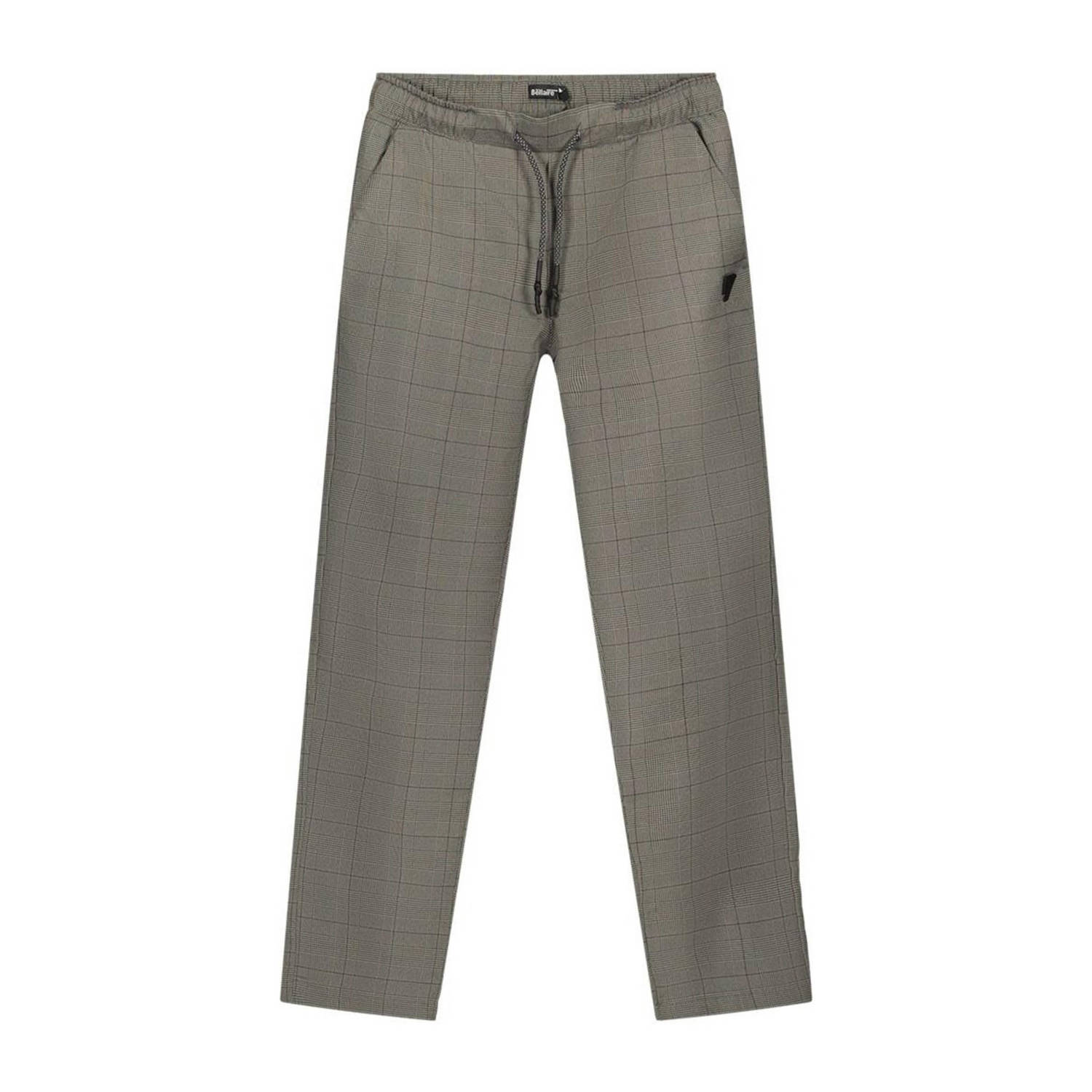 Bellaire geruite regular fit broek zwart Jongens Polyester Ruit 122 128