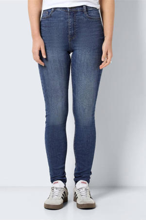 high waist skinny jeans NMSATTY medium blue denim