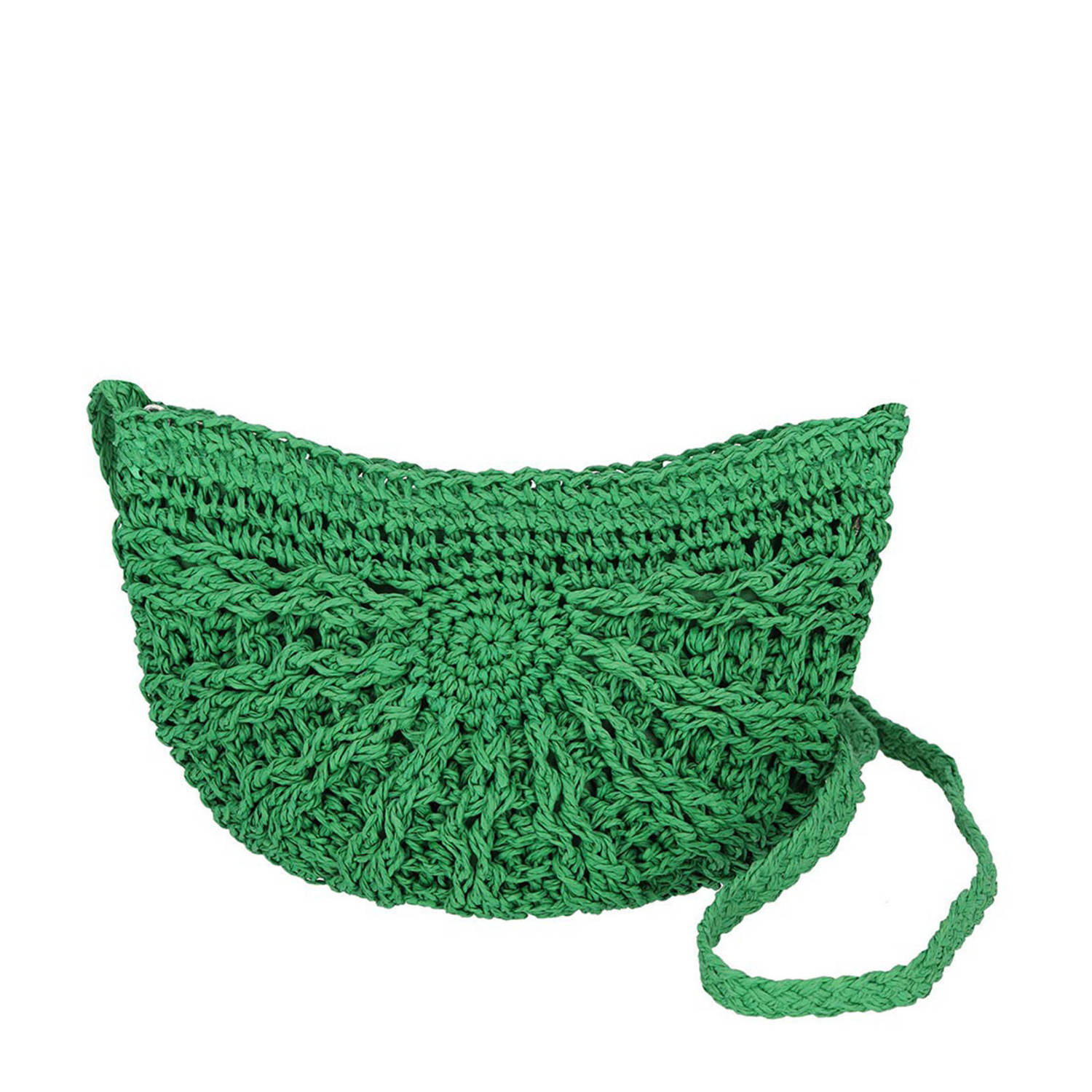 Sarlini gehaakte crossbody tas groen