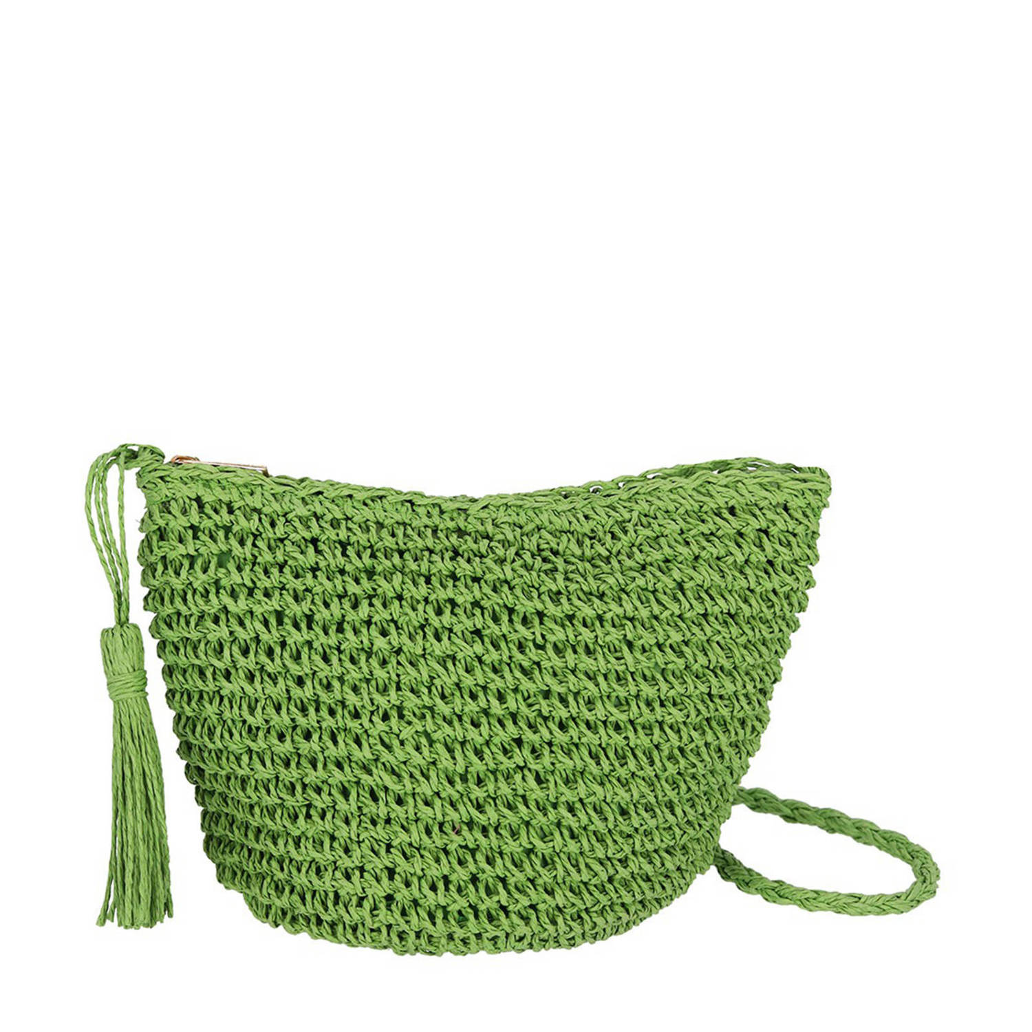 Sarlini gehaakte crossbody tas groen