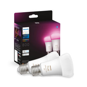 standaardlamp - wit en gekleurd - 2-pack - E27 - 800lm