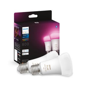 standaardlamp - wit en gekleurd - 2-pack - E27 - 800lm