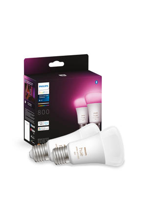 standaardlamp - wit en gekleurd - 2-pack - E27 - 800lm 